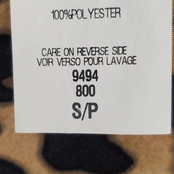 Papillon Blanc Mob Wife Multi-Color Animal Print V-Neck Sleeveless Top Size S - Picture 9 of 12